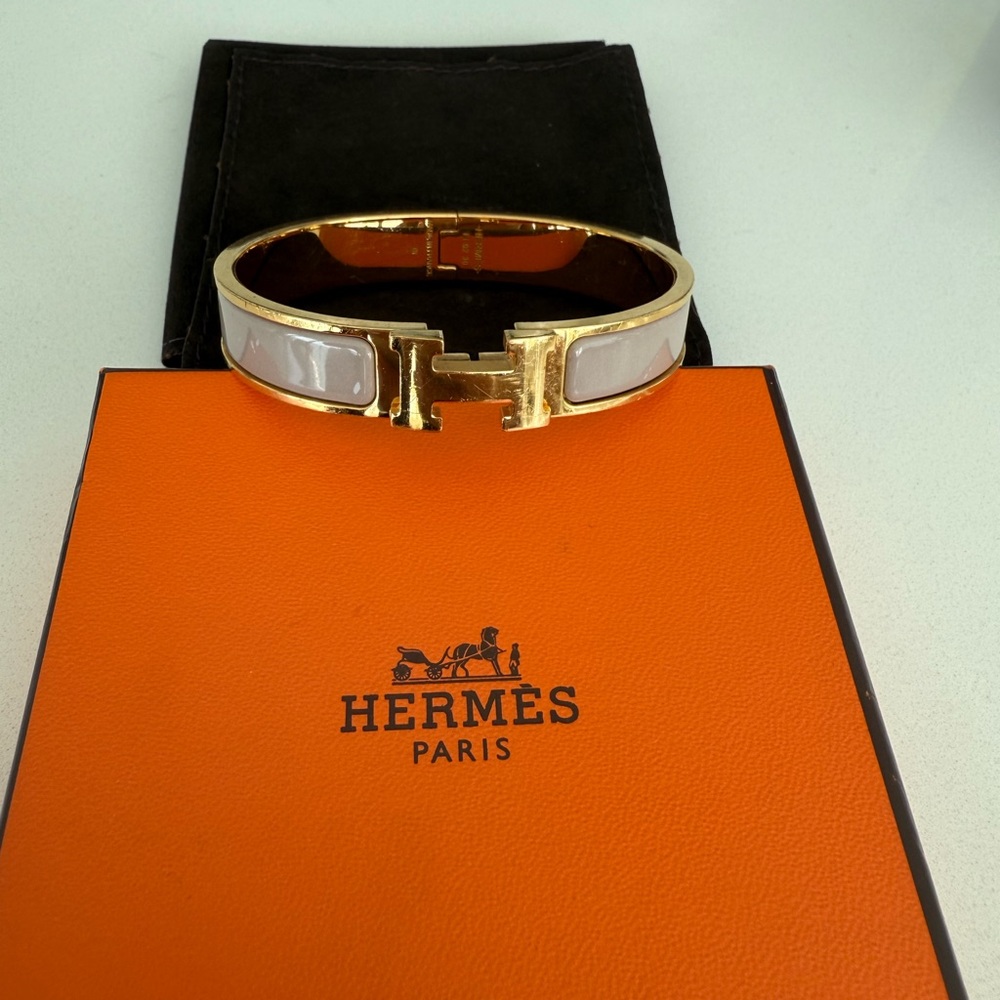 Hermes Clic H bracelet - Marron Glacé - Picture 5 of 9